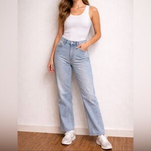 Y2K Abercrombie Fitch Baggy Low Rise Jeans Curve Love Light Wash Denim 29